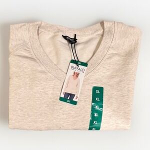 Buffalo David Bitton Women's XL Oversized Cream Long Sleeve Knit Top‎ NWT